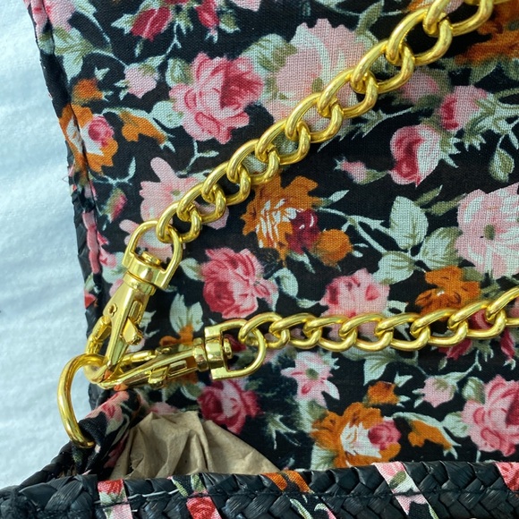 Anthropologie adjustable structured straw handbag - Picture 4 of 14